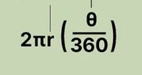 <p>image for degrees</p><p>Radians: l=rθ</p>