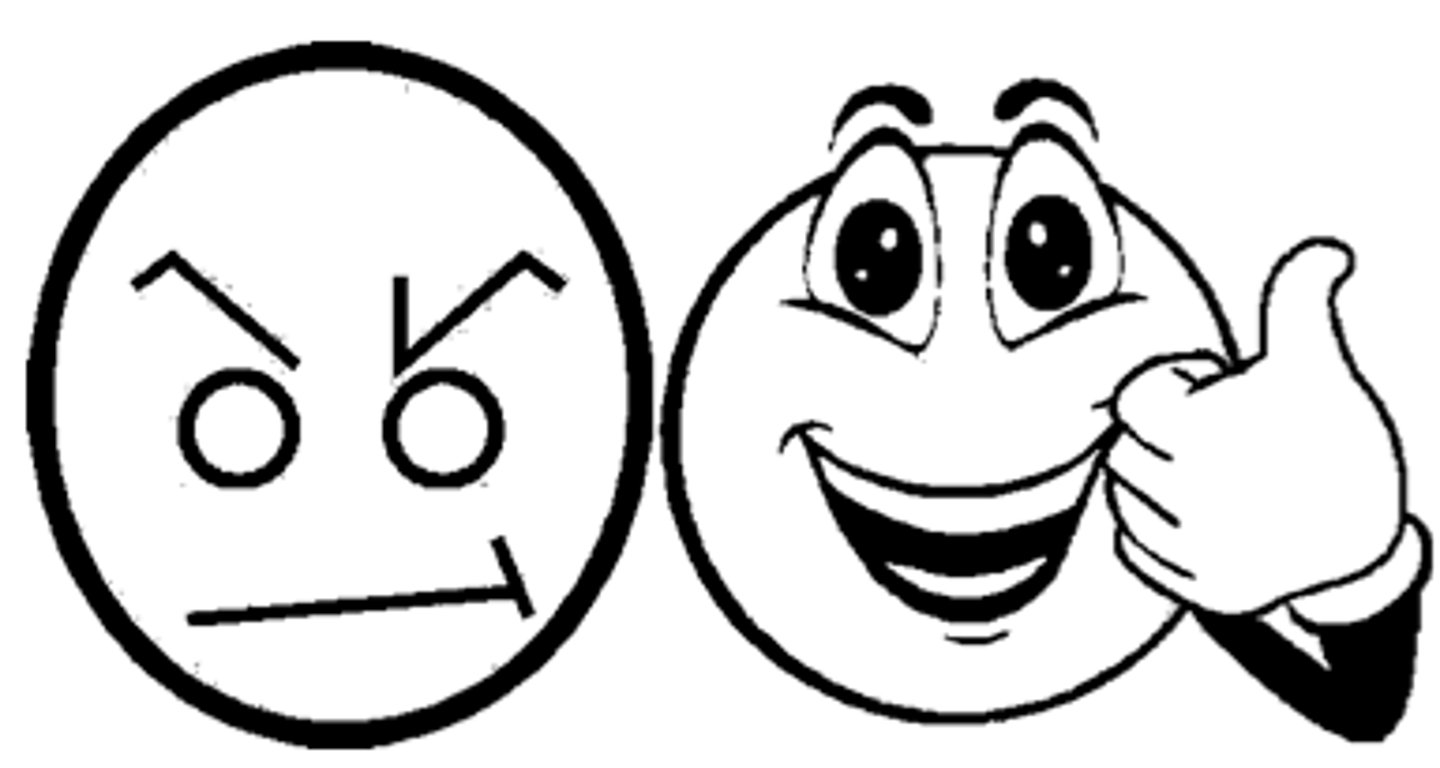 <p>in a good/bad mood</p>