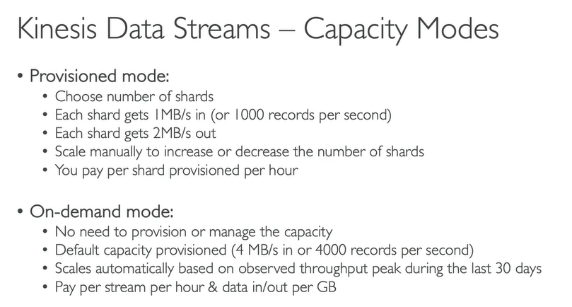 <p><strong>In Amazon Kinesis Data Streams, a <em>shard</em> is the fundamental unit of capacity and parallelism. Each shard handles a portion of the data stream's read and write throughput.</strong></p><p>What Is a Shard?</p><ul><li><p><strong>A shard is a uniquely identified sequence of data records</strong> within a Kinesis stream.</p></li><li><p>Each stream is composed of one or more shards, and each shard acts like a container for incoming data records.</p></li><li><p>Shards enable <strong>parallel processing</strong> of data, allowing multiple consumers to read from different shards simultaneously.</p></li></ul><p></p><p><span data-name="pushpin" data-type="emoji">📌</span> Why Shards Matter</p><ul><li><p>Shards determine <strong>how much data your stream can handle</strong> and <strong>how fast consumers can process it</strong>.</p></li><li><p>They are crucial for <strong>scaling</strong>, <strong>performance tuning</strong>, and <strong>cost management</strong> in Kinesis Data Streams.</p></li></ul><p></p>