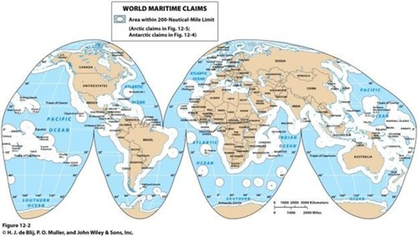 <p>a boundary that follows a country's coastline 12 miles into the ocean</p>