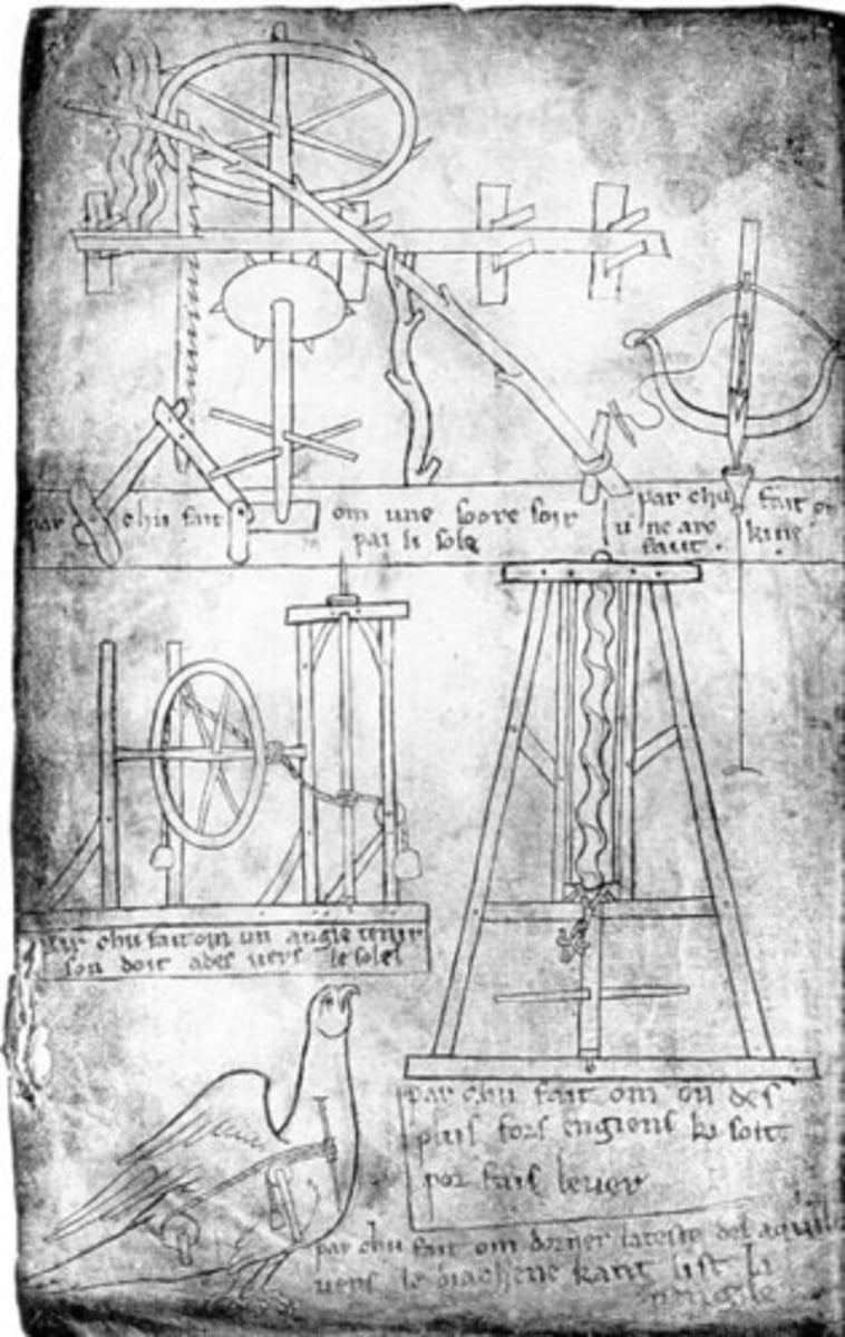 <p>ca. 1220-1230 : Bouwmeester of ambachtsman die vroeg gotische bouwtechniek, geometrie en proces van ontwerp en uitvoering nauwkeurig optekende in een uitzonderlijk bewaard schetsboek.</p>