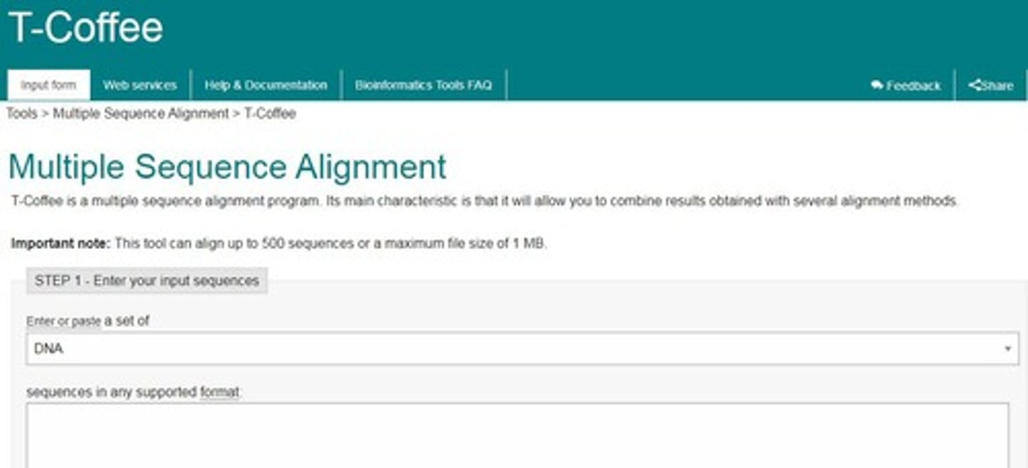 <p>Aligning three or more sequences for comparison.</p>