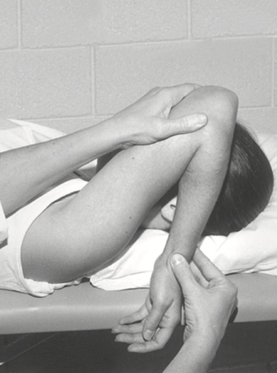 <p>Full supination and elbow flexion</p>