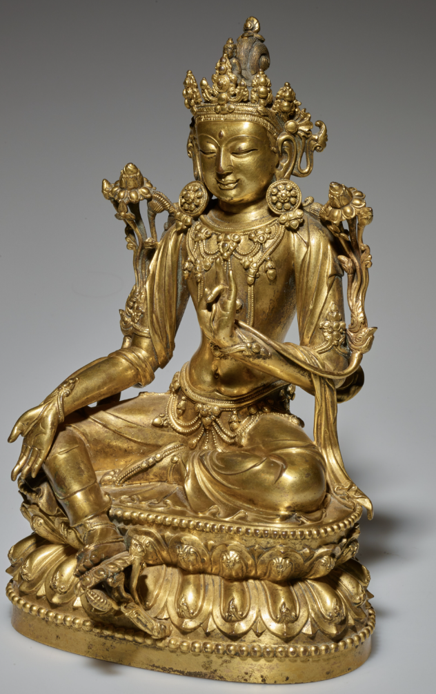 <p>closer to us(human begins) and secular worlds; reached enlightenment but denies the end of rebirth in order to save others that are not enlightened here on Earth; wears jewelry and clothes</p>