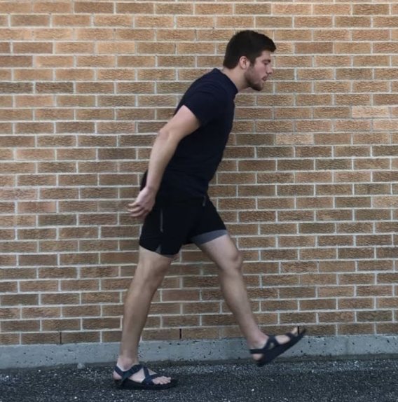 <p><strong>Impairment:</strong> <span style="color: blue;">Quadriceps weakness</span><br><strong>Deviation/Compensation:</strong> <span style="color: red;">Quadriceps gait</span> — trunk leans forward to shift LoG anterior to knee, creating external extension moment</p>