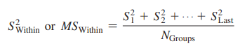 <p>Within-groups estimate of the population variance.</p>
