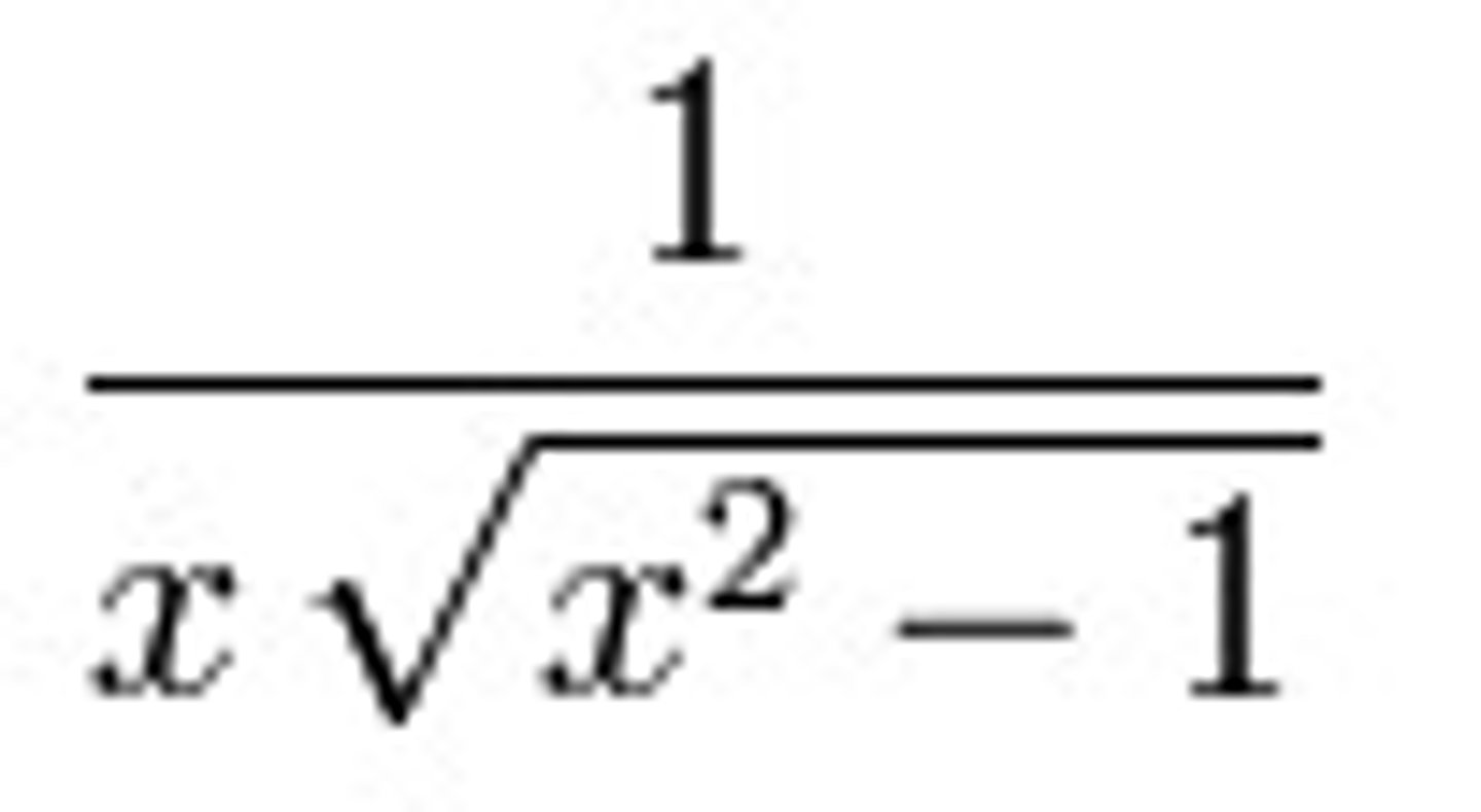 <p>1/(x * sqrt(x^2-1))</p>