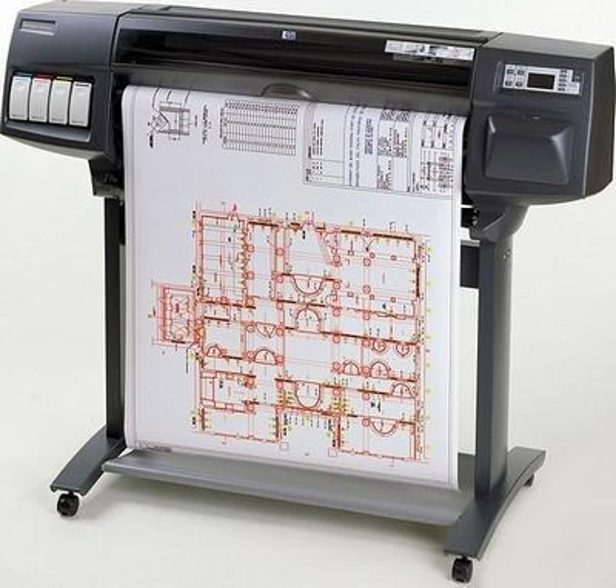 <p>An output device that uses robotic arms to produce large images such as blueprints or engineering drawings.</p>