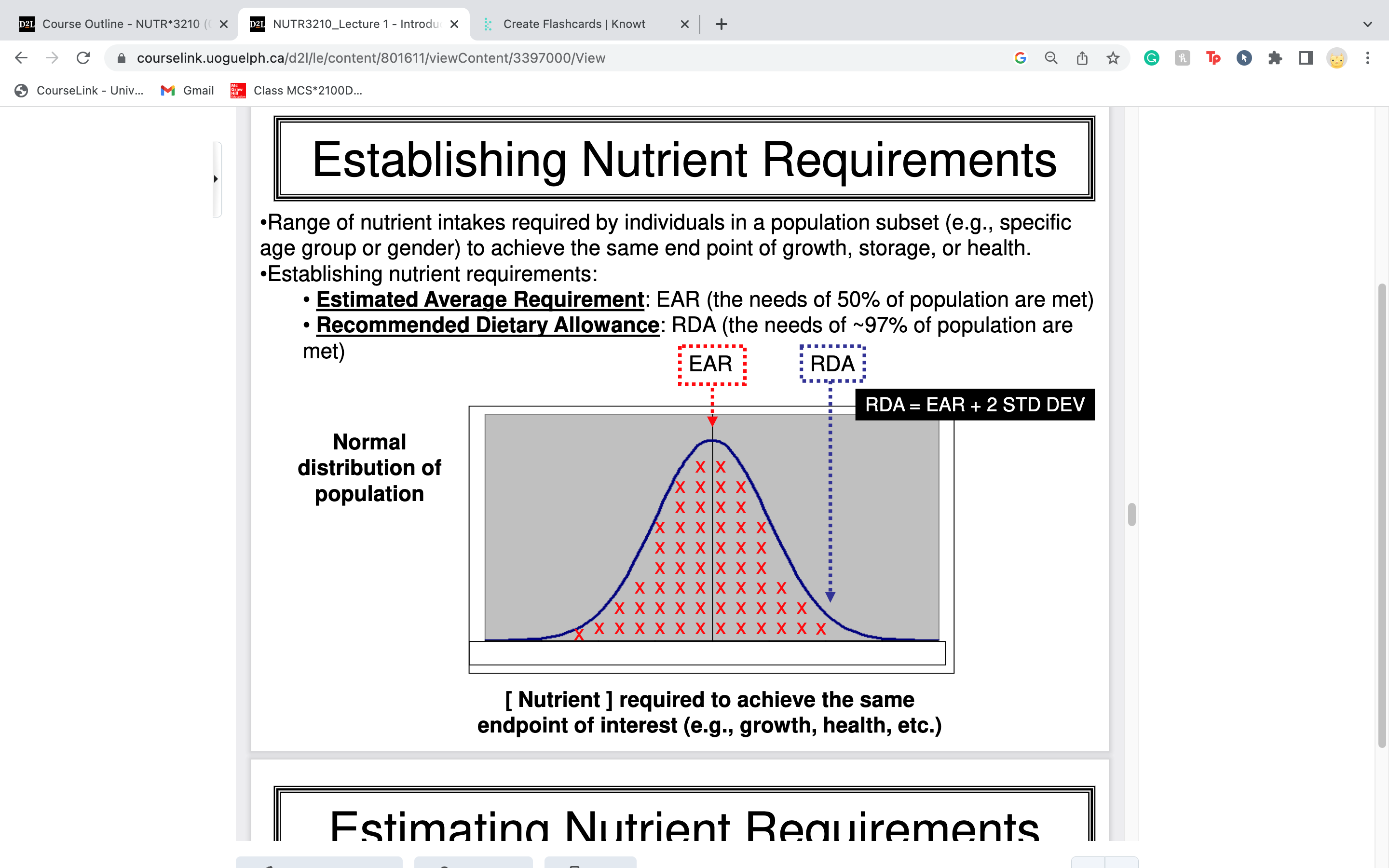 * needs of 50% of the population is met