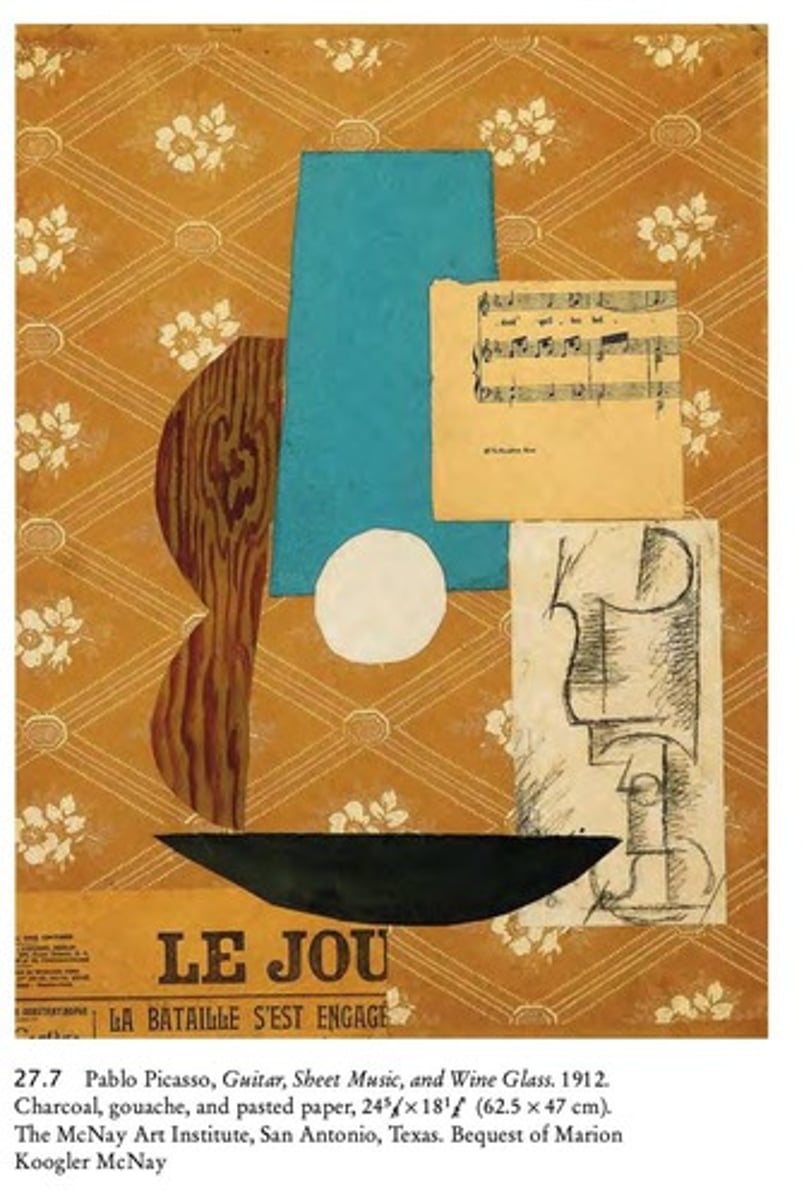 <p>Cubism phase introducing collage and color.</p>