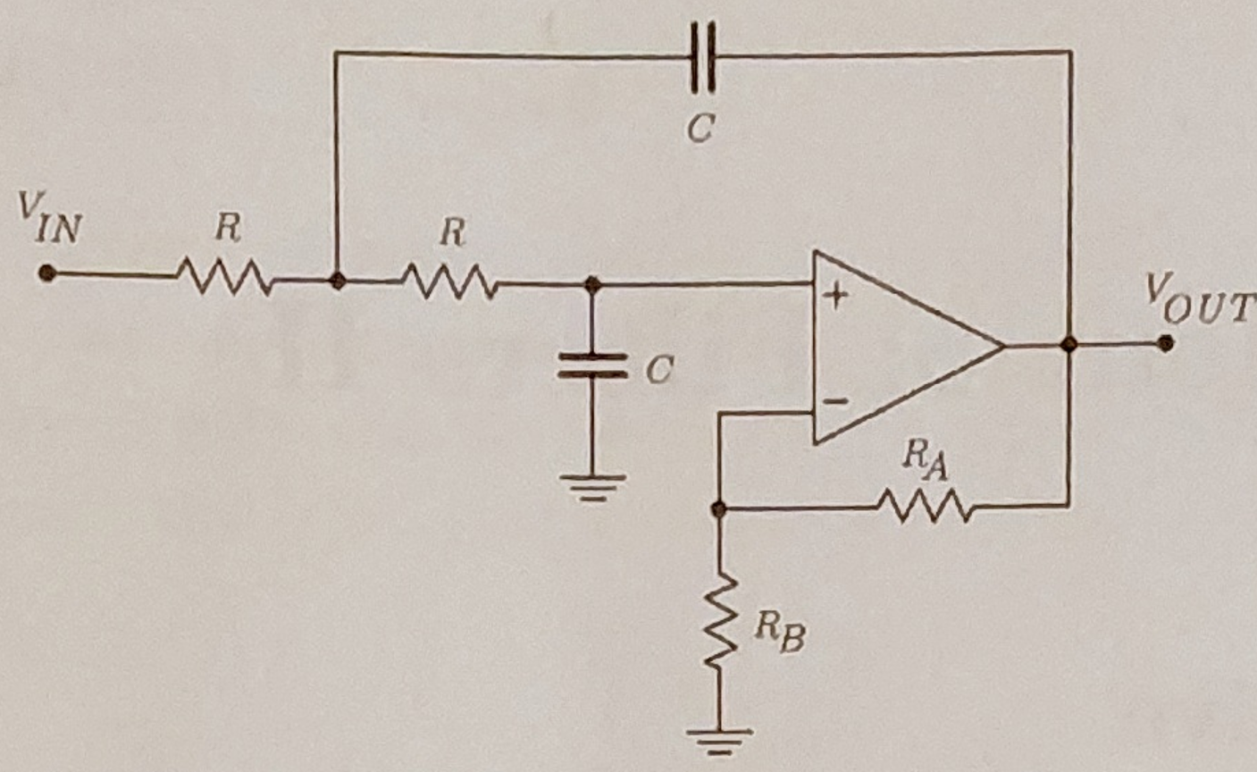 <p>Active second-order low-pass filter</p>