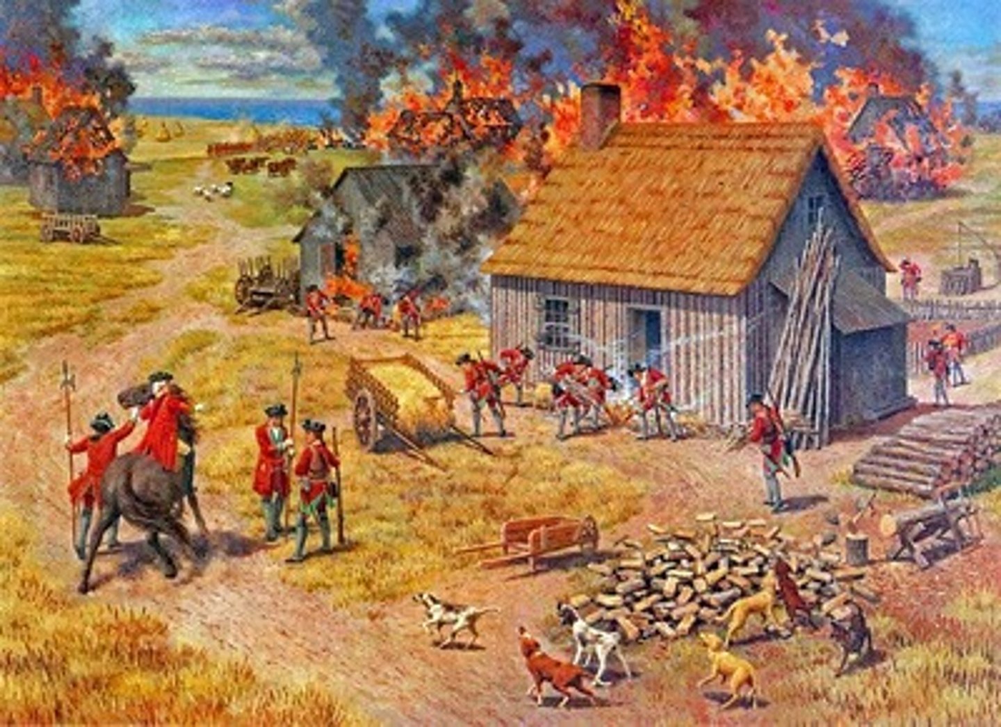 <p>French residents of eastern Canada many of whom were uprooted by the British in 1755 and scattered as far south as Louisiana, where their descendants became known as "Cajuns"</p>