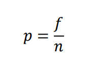 <p>- it measures the fraction of the total  group that is associated with each score</p>