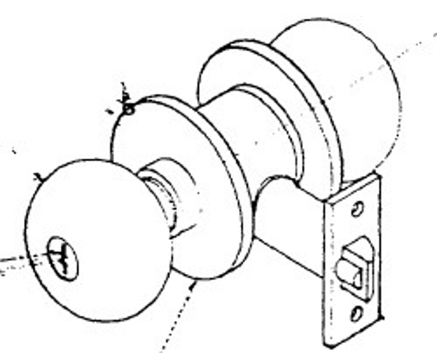 <p>A lock housed withing two holes bored at right angles to each other, one through the face of the door and the other in the door edge; relatively easy to install; less expensive than mortise locks but offer fewer operating functions</p>