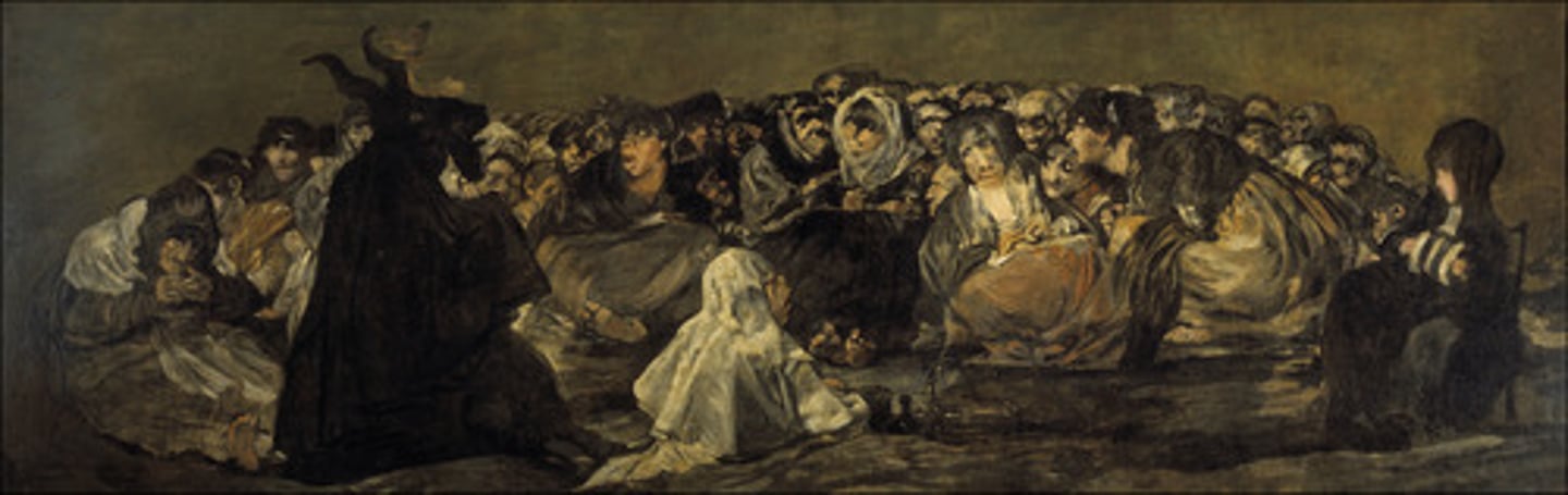 <p>'Pinturas negras' or the black paintings which depicted cruelty and terror</p>