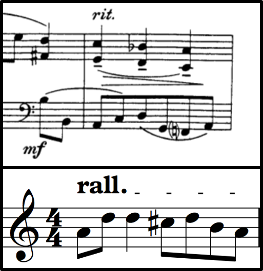 <p>What does 'ritardando' and 'rallentando' mean?</p>