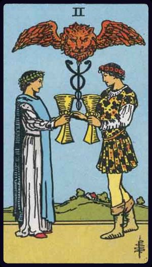 <p>TWO OF CUPS</p>