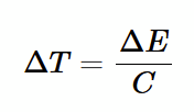 <p>relates change in temperature to change in energy. C = d<E>/dT</p>