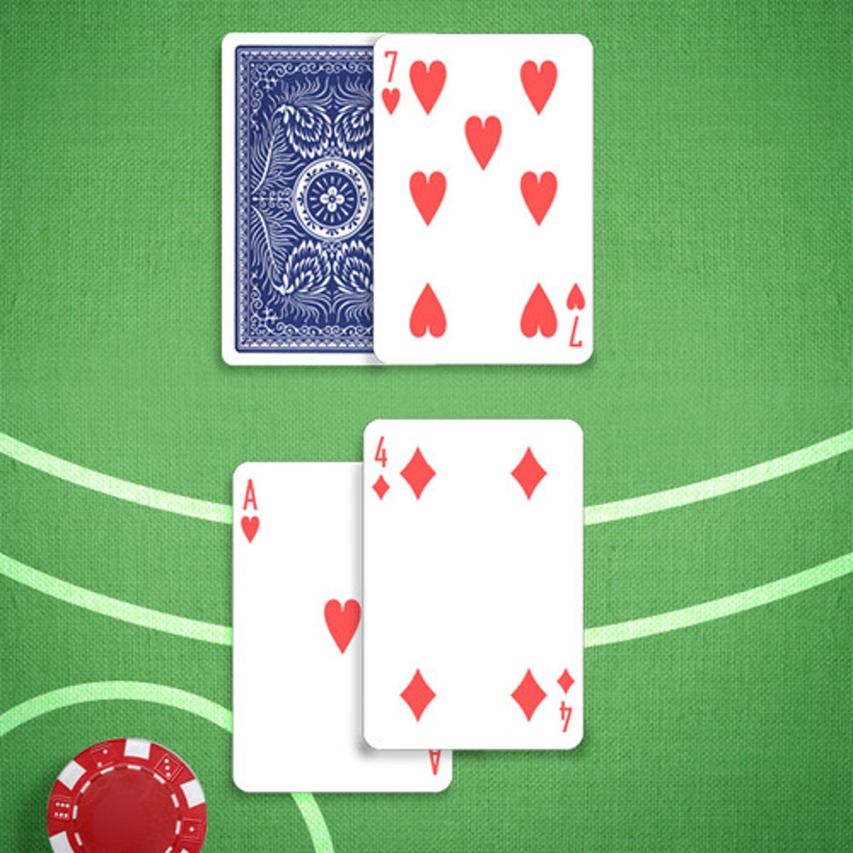 <p>You: 15</p><p>Dealer's Upcard: 7</p>