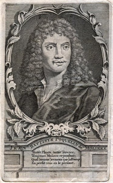 <p>17th century French playwright and actor who performed for Louis XIV. Wrote mostly comedies, including Tartuffe. Many of his works were somewhat satirical and provoked disapproval of some groups, particularly the Roman Catholic Church.</p>