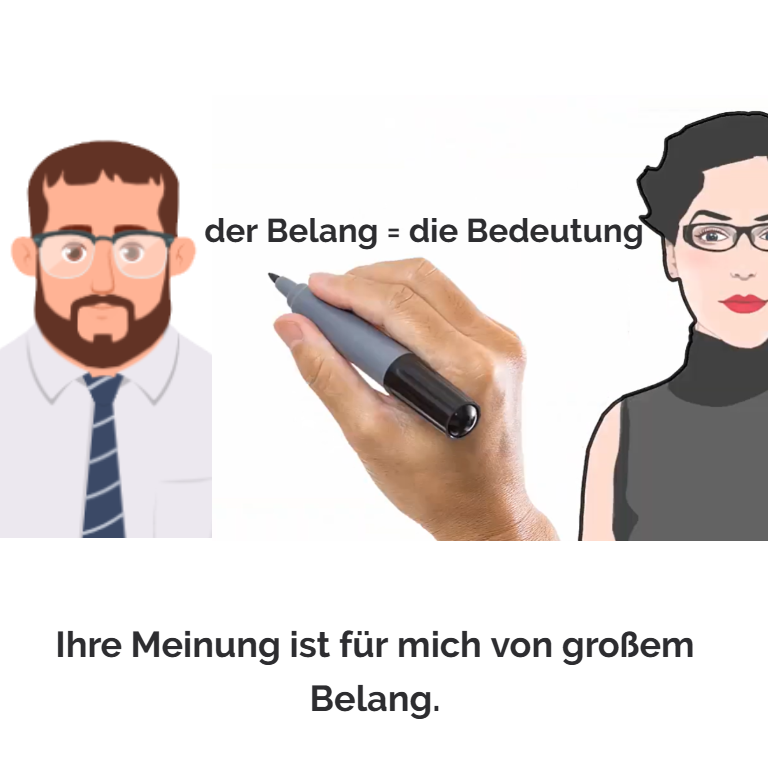 <p><strong><mark data-color="green" style="background-color: green; color: inherit;">der Belang, -s (nur Sg.)</mark></strong></p><p>Syn: die Bedeutung</p>