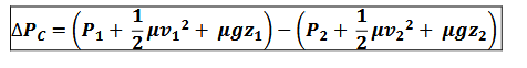 <p><em>en multipliant la relation de Bernoulli par la masse volumique µ</em></p>