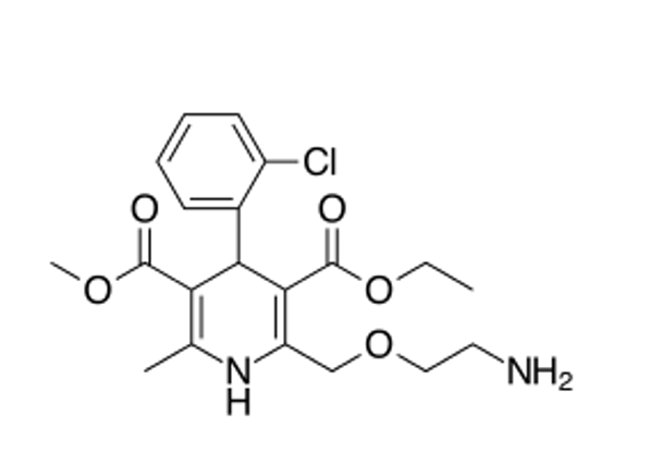 <p>where does amlodipine have a basic nitrogen? </p>