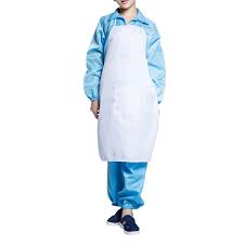 <p>Wear protective clothing that resists physical and chemical hazards when exposure may occur. Lab coats are appropriate for minor chemical splashes and solids contamination, while plastic or rubber aprons are best for protection from corrosive or irritating liquids.</p>