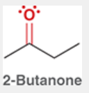 <p>acetone</p><p>2-butanone (pictured)</p>