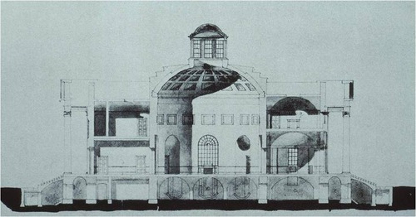 <p>You cannot get from one side of the second floor to the other. The banking hall dome is in the way.</p>