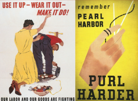<p>guidelines in the US during WWII restricting the quantity of cloth used in clothing; eliminated trouser cuffs, extra pockets, vests with double-breasted suits; regulated width of skirt hems and length of men’s trousers and suit jackets. wedding dresses, burial gowns, and religious garb was not subject to these restrictions</p>