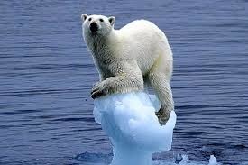 thawing, melting (of the icebergs)
