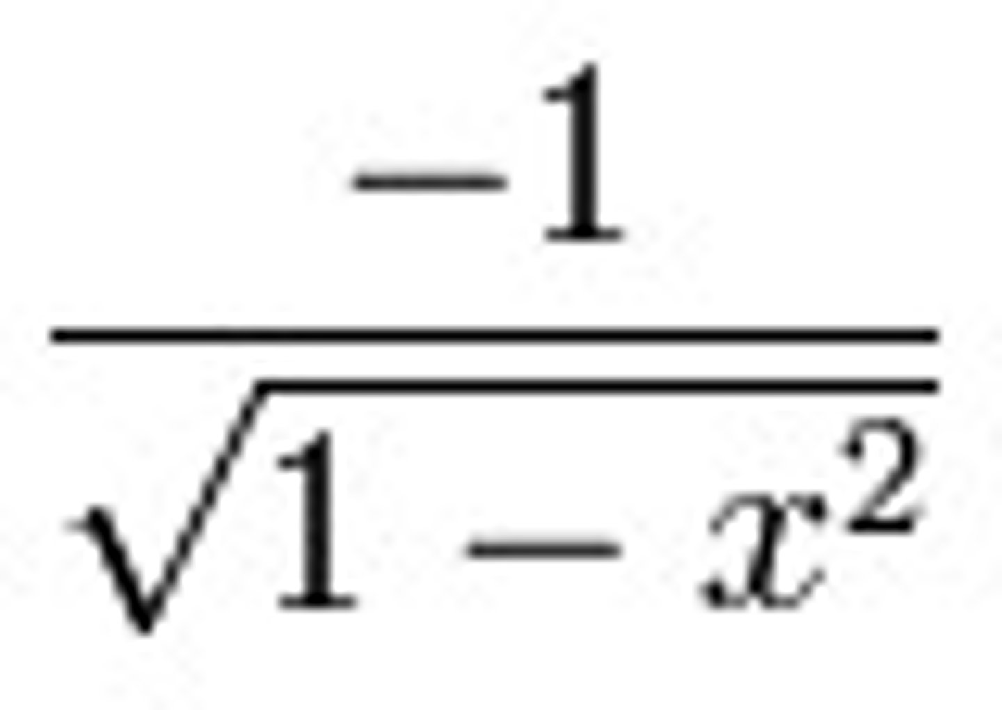 <p>-1/(sqrt(1-x^2))</p>