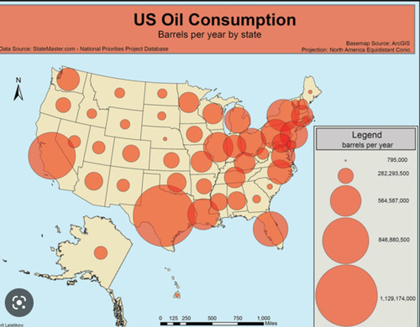 <p>A thematic map that features symbols proportional to the size of the actual value.</p><p>-Strength: Shows accurate distribution.</p><p>-Weakness: Can be too clustered when the symbols are located too close to each other.</p>