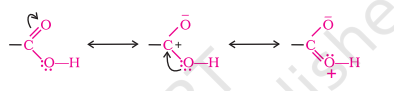 <p>The carboxylic carbon is less electrophilic than carbonyl carbon because of the possible resonance structure shown in image</p>