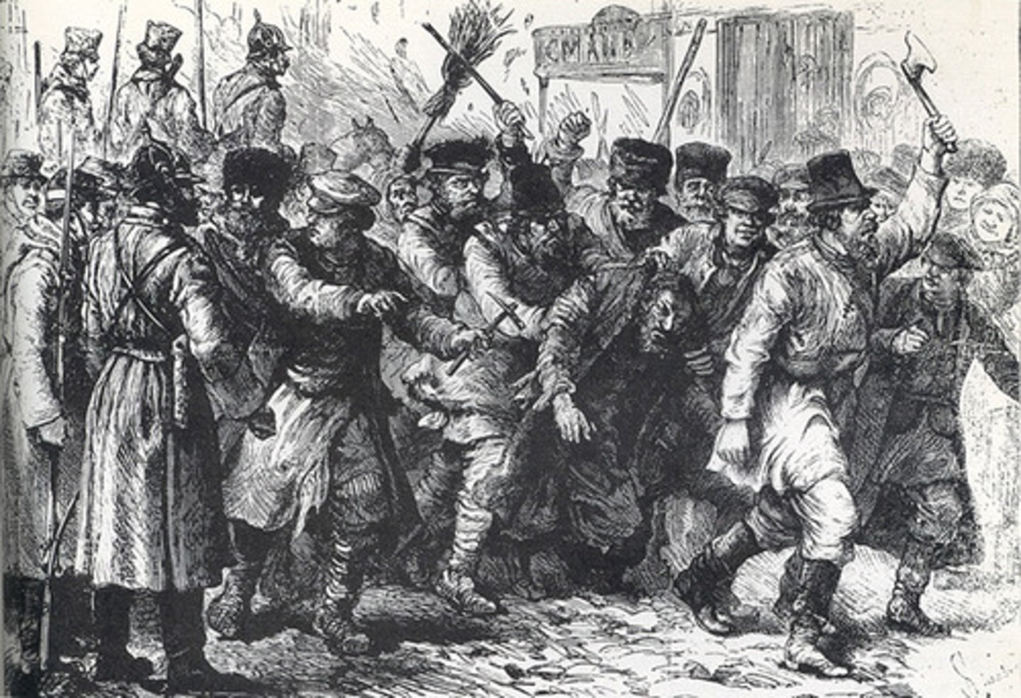 <p>A term used to describe the systematic persecution and even killing of Jews in Eastern Europe. Many Jews could not own land, hold many different types of jobs or move about freely because of their faith.</p>