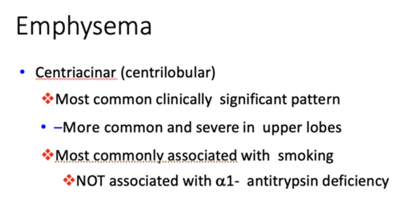 <p>Centriacinar (centrilobular) emphysema</p>
