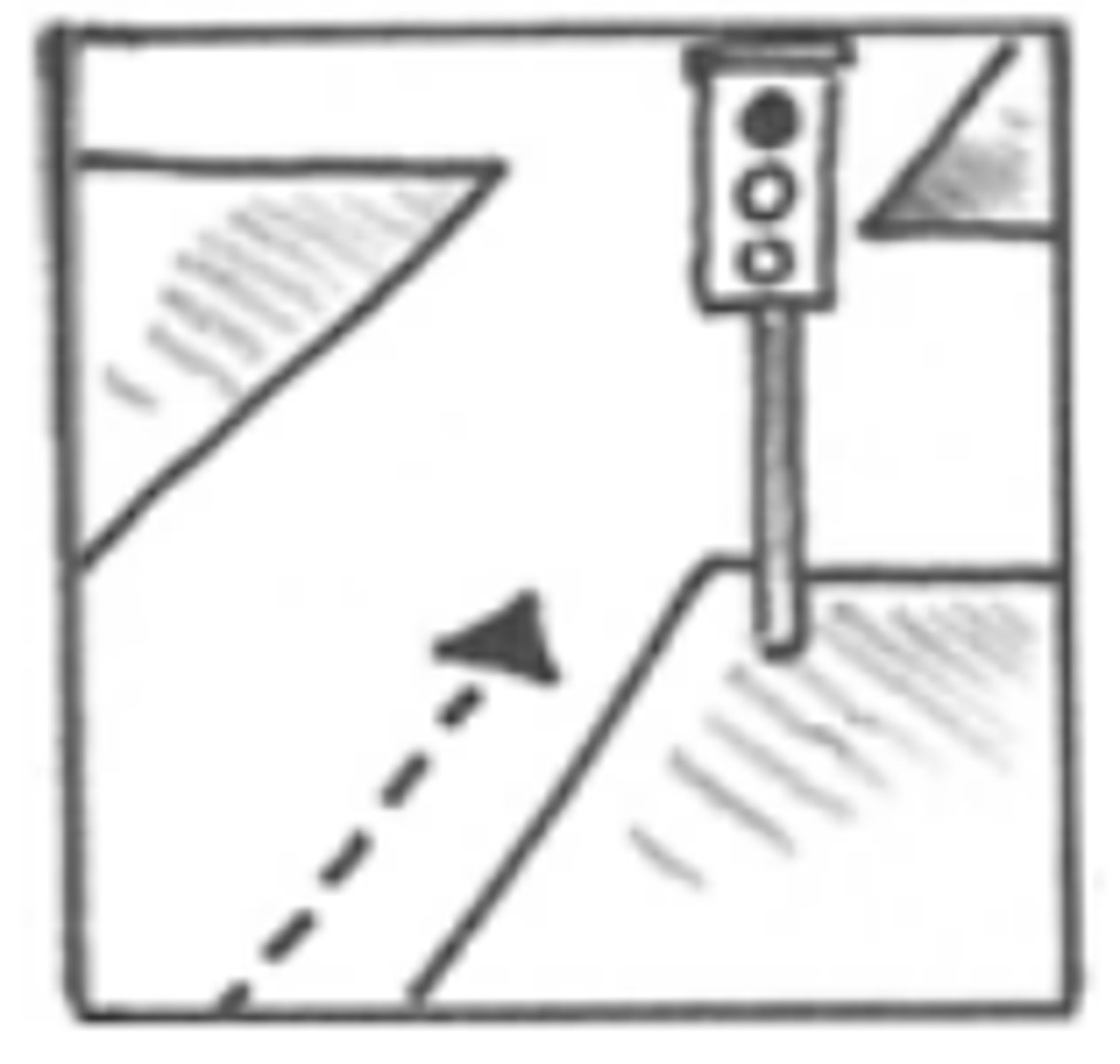 <p>until you get to the traffic light</p>