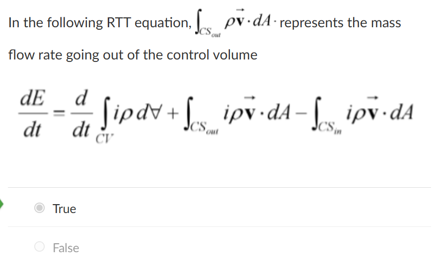 <p>represents mass flow rate</p><p></p>