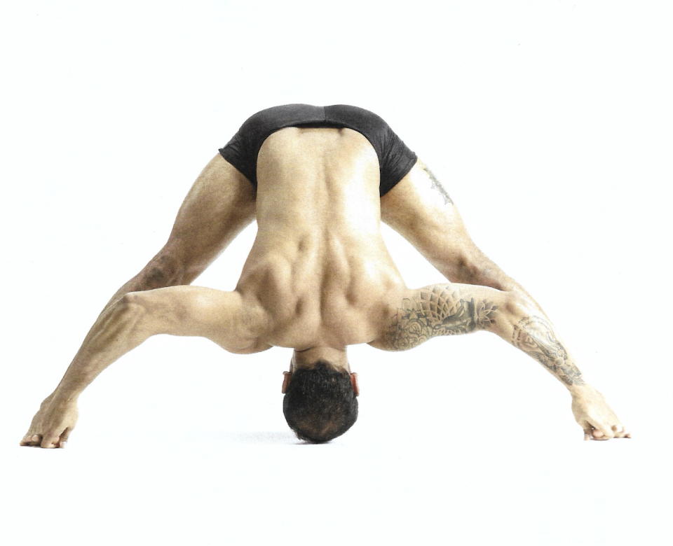 <p>Standing Wide Leg Forward Bend Pose</p>