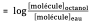 <ul><li><p class="">Mesure de la solubilité différentielle de composés chimiques entre l’octanol et l’eau</p></li><li><p class="">Coefficient de partage octanol/ eau</p></li><li><p class="">Permet d’appréhender le caractère hydrophile ou lipophile d'une molécule</p></li></ul><p></p>