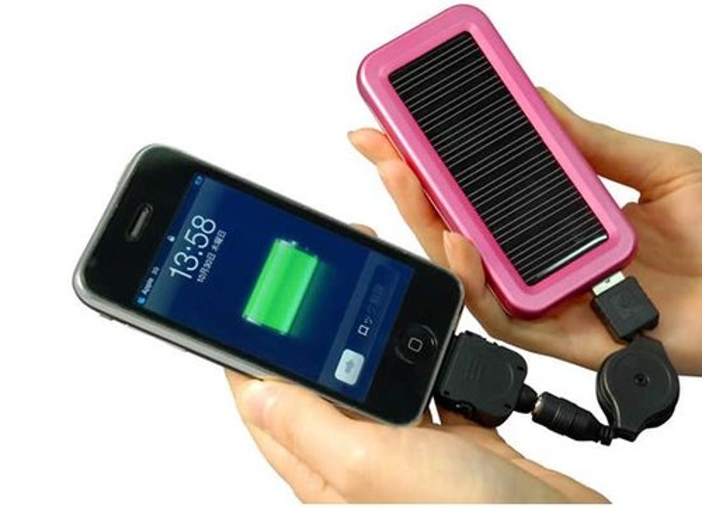 <p>Solar Panel Charging a Cell Phone Battery</p>