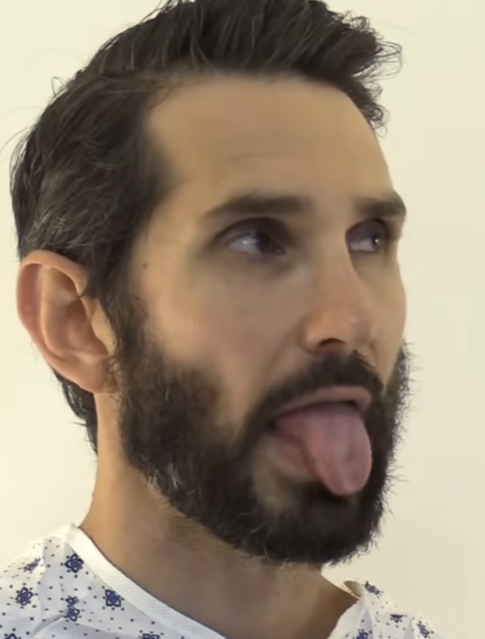 <p>Ask the patient to stick out their tongue and move it side to side</p>
