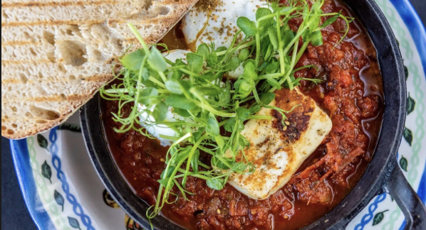 <ol start="9"><li><p>Brekkie: Shakshuka* $15 (Vegan Option Available)</p></li></ol><p></p>