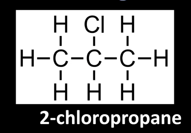 <p>Carbon bonded to halogen is attached to two other carbons.</p><p>Example: 2-chloropropane. </p><p>Classification based on bonded carbon count.</p>