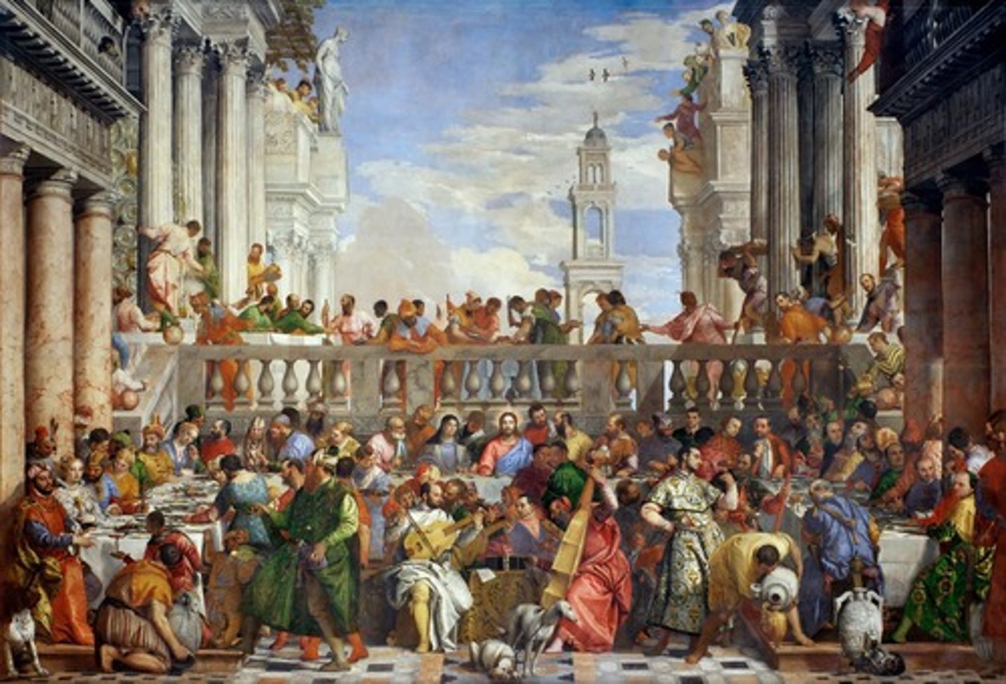 <p>The Marriage Feast at Cana by</p>