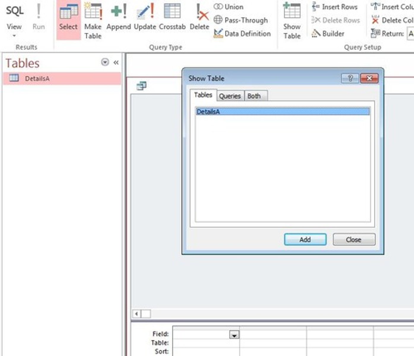 <p>A structured set of data in a database.</p>