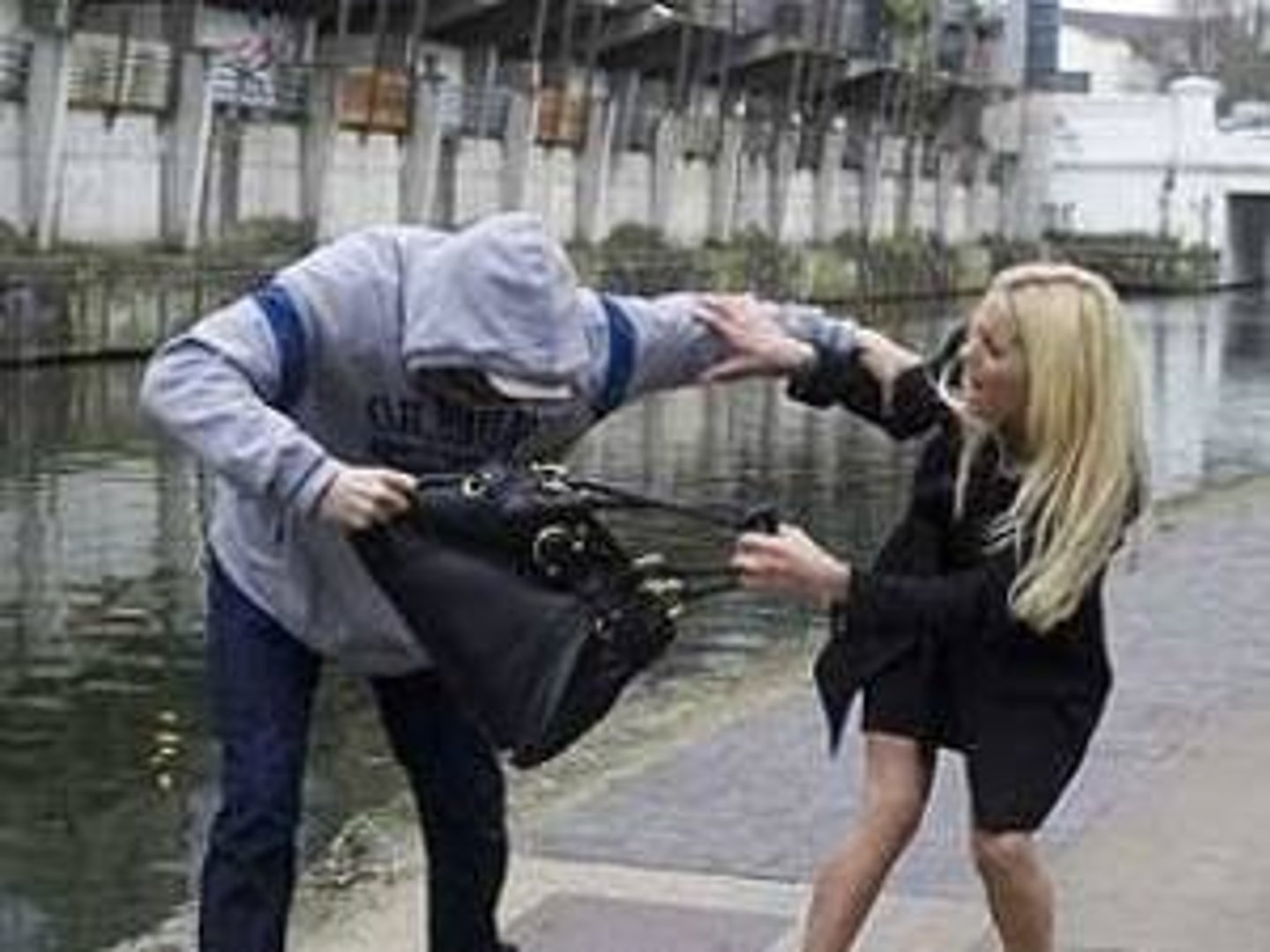 <p>an attack to steal someone's belongings</p><p>(cướp giật)</p><p>= robbery (trộm cướp)</p><p>&gt;&lt; protection (bảo vệ)</p>