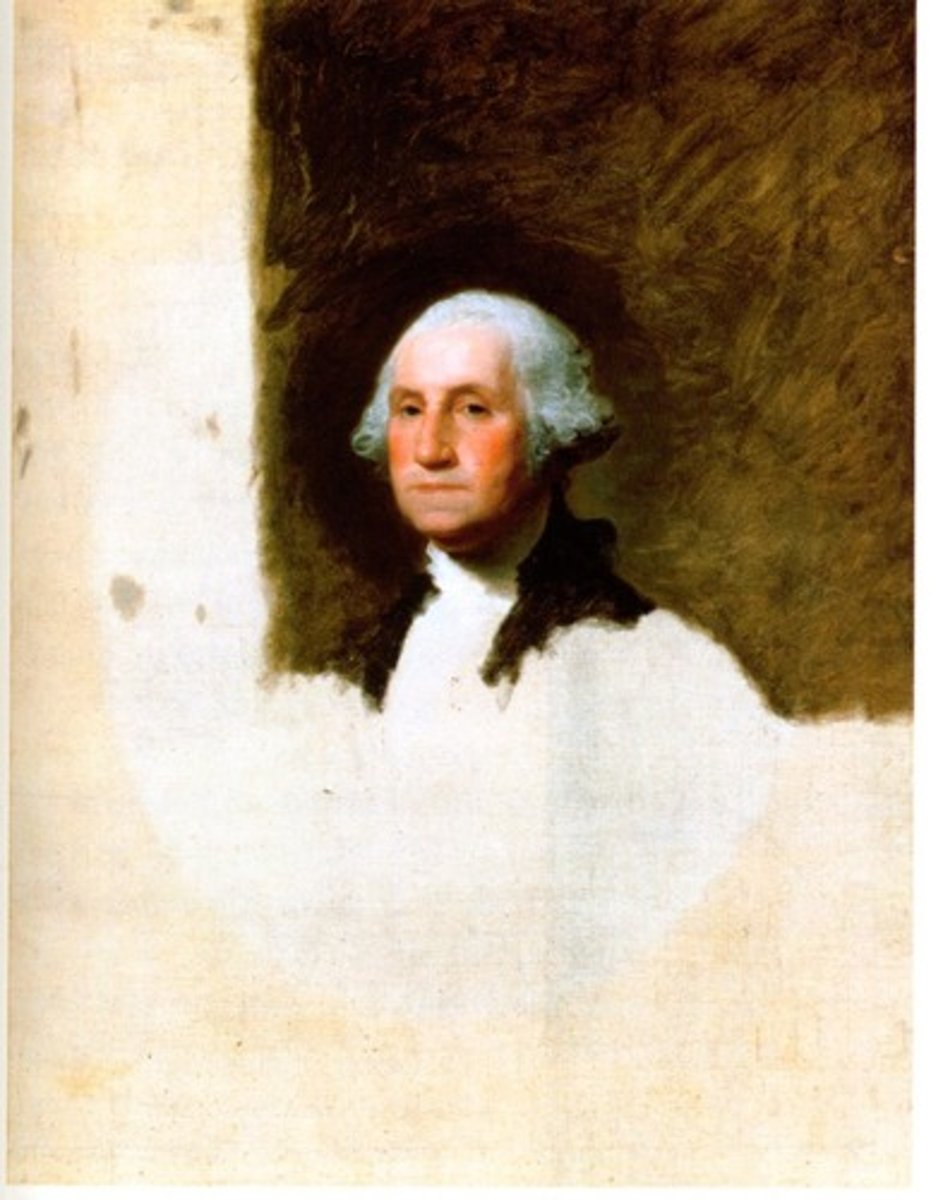 <p>A painter from Rhode Island who painted several portraits of Washington, creating a sort of idealized image of Washington. When Stuart was painting these portraits, the former president had grown old and lost some teeth. Stuart's paintings created an ideal image of him.</p>