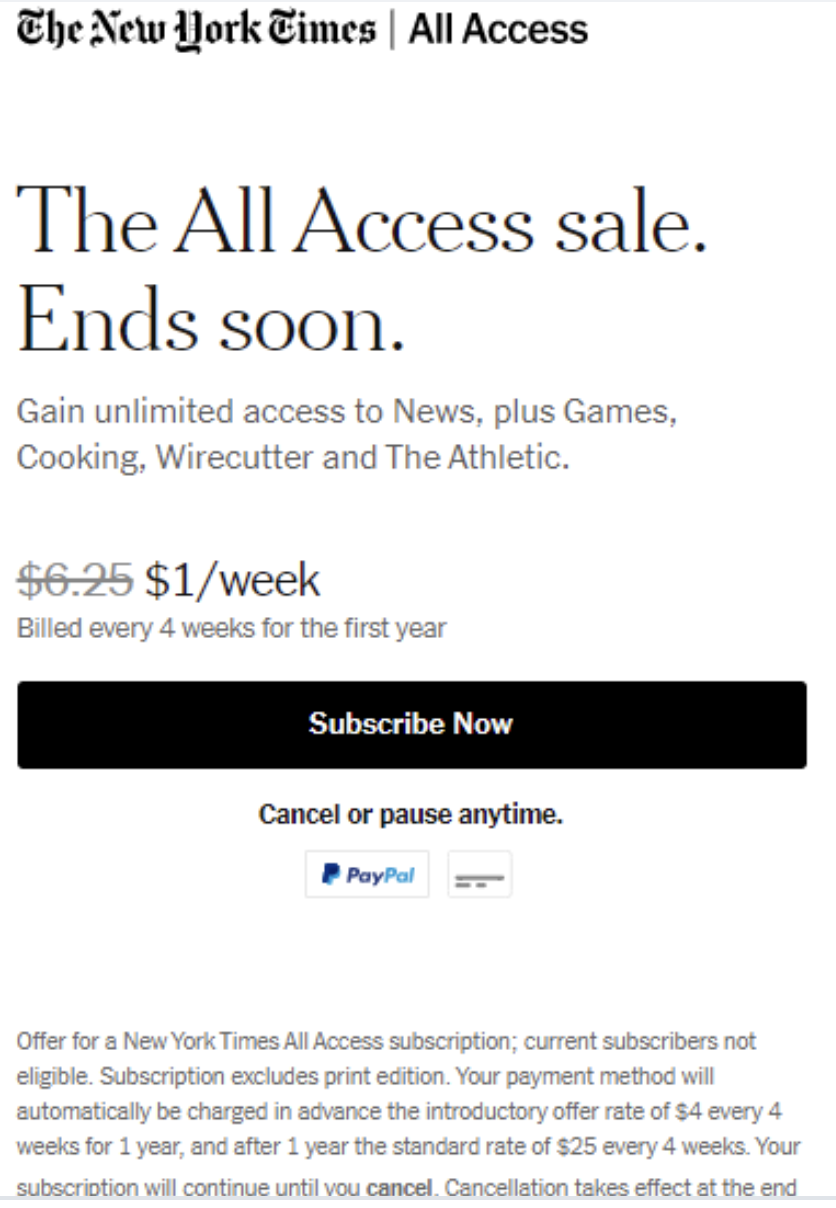 <p>Pages with site overlays which as the user to sign up for a subscription </p>